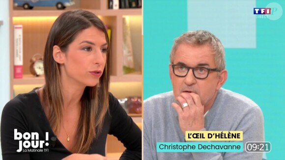 L'animateur est apparu embarrassé par des révélations...
Christophe Dechavanne et Hélène Mannarino sur le plateau de "Bonjour !" sur TF1 le 24 avril 2024.