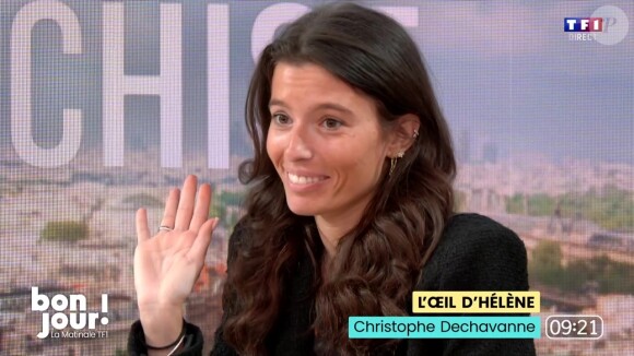 Ninon, l'une des deux filles de Christophe Dechavanne, dans "Bonjour !" sur TF1.
