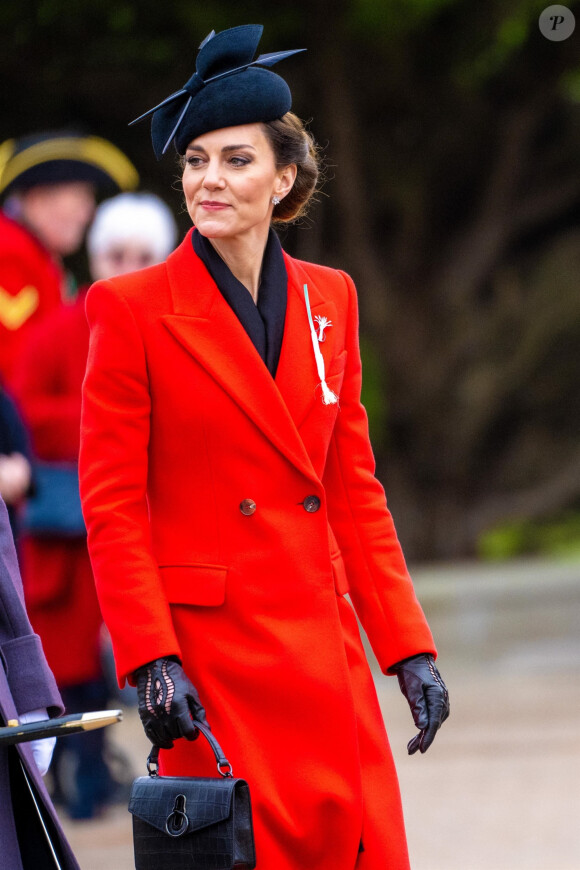 Londres, ROYAUME-UNI - PHOTOS DE FICHIER Le prince Louis fête son sixième anniversaire en compagnie de ses parents, le prince William de Galles et Catherine, princesse de Galles, Kate Middleton, et de ses frères et soeurs, le prince George et la princesse Charlotte, au Royaume-Uni. Louis est l'un des petits-enfants du roi Charles III et est le quatrième dans la ligne de succession au trône britannique derrière son père et ses frères et soeurs. Sur la photo : Kate Middleton