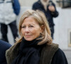 Claire Chazal - Obsèques de Jean-Pierre Pernaut en la Basilique Sainte-Clotilde à Paris le 9 mars 2022. © Christophe Clovis / Bestimage