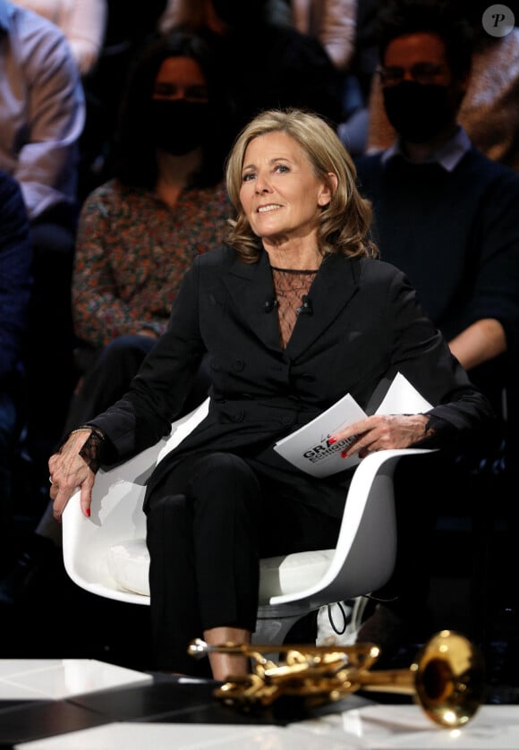 Exclusif - Claire Chazal - Enregistrement de l'émission "Le grand échiquier" à Paris, présentée par C.Chazal, et diffusée le 20 décembre sur France 3. Le 25 Novembre 2021 © Dominique Jacovides / Bestimage