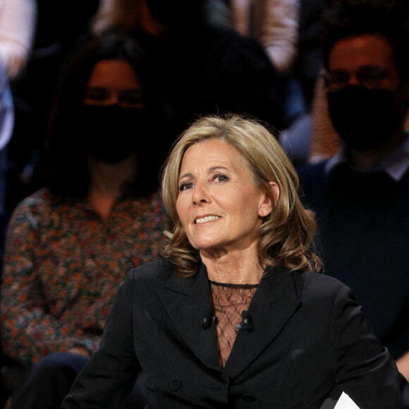 Exclusif - Claire Chazal - Enregistrement de l'émission "Le grand échiquier" à Paris, présentée par C.Chazal, et diffusée le 20 décembre sur France 3. Le 25 Novembre 2021 © Dominique Jacovides / Bestimage