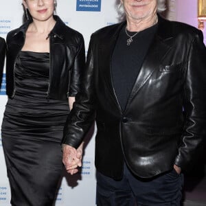 Hugues Aufray et son épouse Muriel assistent au Gala des Stethos d'or 2024 à l'Hôtel George V, le 18 mars 2024 à Paris, France. Photo par David NIVIERE/ABACAPRESS.COM