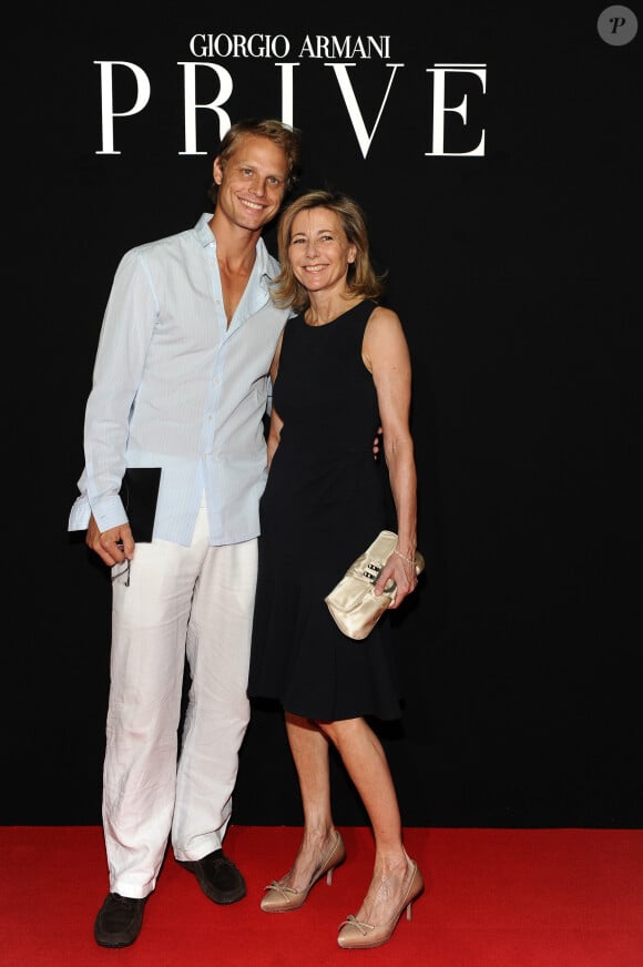 Arnaud Lemaire;Claire Chazal Giorgio Armani Privè Haute Couture - Paris France 05-07-2011 ©SGP id 57016