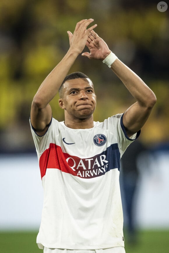 Kylian Mbappé - Demi-finale aller de Ligue des champions entre le Borussia Dortmund (1-0) face au PSG à Dortmund en Allemagne le 1er mai 2024. © Cyril Moreau/Bestimage 