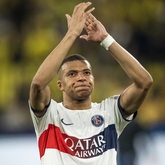 Kylian Mbappé - Demi-finale aller de Ligue des champions entre le Borussia Dortmund (1-0) face au PSG à Dortmund en Allemagne le 1er mai 2024. © Cyril Moreau/Bestimage 