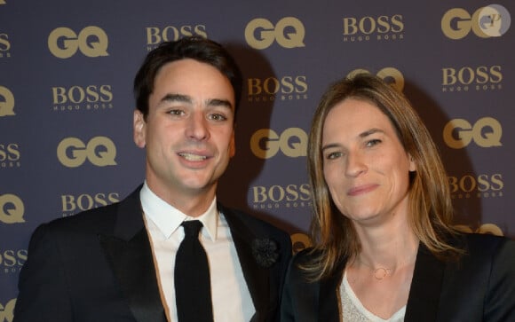 Julian Bugier et sa femme Claire Fournier lors de la soirée "L'homme de l'année GQ 2014" au Musée d'Orsay, à Paris