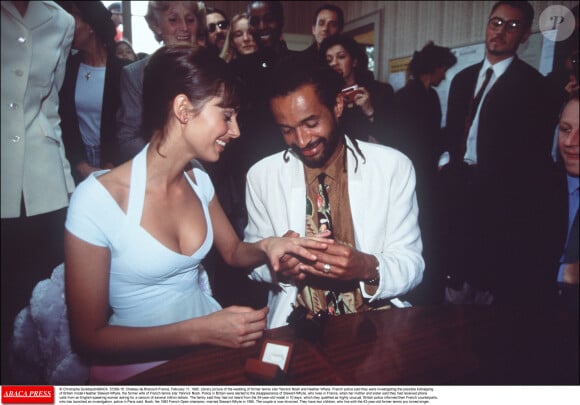 Château de Brecourt-France, 11 février 1995. Photo de bibliothèque du mariage de l'ancienne star du tennis Yannick Noah et de Heather Whyte.