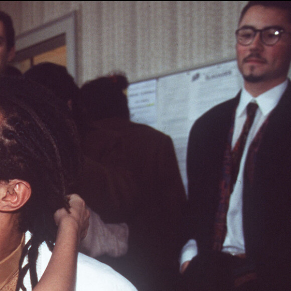 Christophe Guibbaud/ABACA. Château de Brecourt-France, 11 février 1995. Photo de bibliothèque du mariage de l'ancienne star du tennis Yannick Noah et de Heather Whyte.