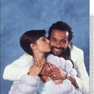 Château de Brecourt-France, 11 février 1995. Photo de bibliothèque du mariage de l'ancienne star du tennis Yannick Noah et de Heather Whyte.