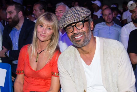 Yannick Noah et son épouse Isabelle Camus lors du combat de boxe international poids lourds entre Tony Yoka (France) et Dave Allen (Royaume-Uni) au Dôme Palais des sports le 23 juin 2018 à Paris, France. Photo par Nasser Berzane/ABACAPRESS.COM