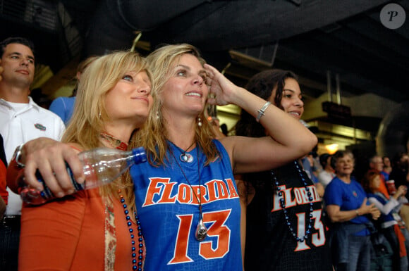 Isabelle Camus, Cecilia Rodhe et Yelena Noah lors du match de championnat de basket-ball masculin de la NCAA Division 1 à Atlanta, GA, États-Unis, le 2 avril 2007. Photo par Christophe Guibbaud/Cameleon/ABACAPRESS.COM