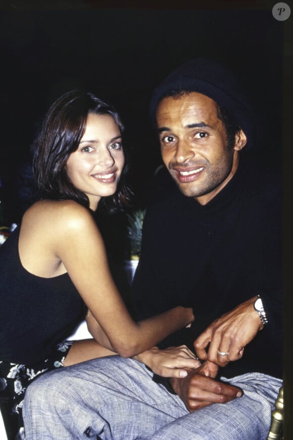 Yannick Noah et sa deuxième femme Heather Stewart-Whyte Paris. 1991.