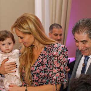 Exclusif - Adriana Karembeu, sa fille Nina Ohanian - Adriana reçoit la médaille Charles Aznavour à la soirée caritative organisée au Palais du Pharo, au profit de l'école arménienne Abovian. Marseille, le 26 octobre 2019. © Philippe Doignon / Bestimage 