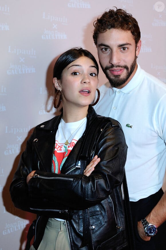 Marwan Berreni et sa petite amie Myra Tyliann, rencontrée sur le tournage de "Plus belle la vie", assistent à la soirée Lipault x Jean-Paul Gaultier aux Bains à Paris, France, le 5 juin 2018. Photo par Aurore Marechal/ABACAPRESS.COM