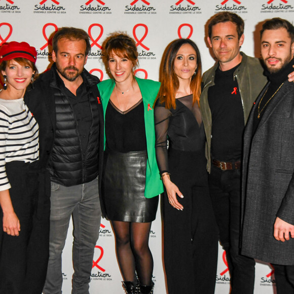 Elodie Varlet, Stephane Henon, Léa Francois, Fabienne Carat, Guillaume Delorme et Marwan Berreni assistent au photocall du Sidaction 2019 à la salle Wagram le 18 mars 2019 à Paris, France. Photo par Shootpix/ABACAPRESS.COM