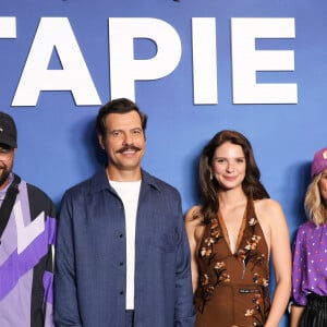 Hakim Jemili, Laurent Lafitte, Joséphine Japy et Camille Chamoux - Avant-première Netflix de la série "Tapie" à l'UGC Normandie Paris le 11 septembre 2023. © Coadic Guirec/Bestimage