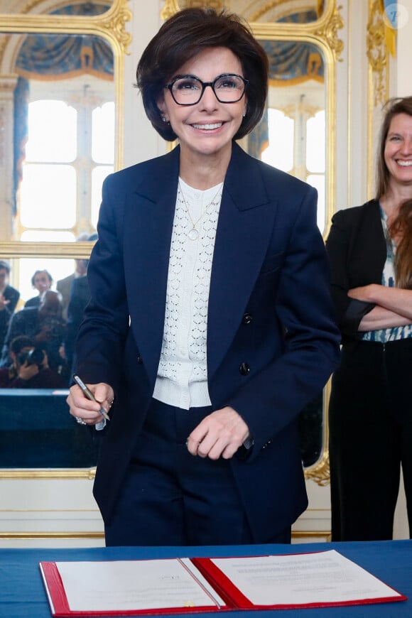 Rachida Dati (ministre de la Culture) - Donation des archives et de la documentation de Bruno Latour aux Archives Nationales au ministère de la Culture à Paris, France. Le 6 mai 2024. © Christophe Clovis / Bestimage