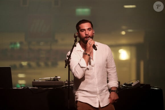 Exclusif - Kendji Girac - Célébration des 10 ans du centre commercial Beaugrenelle à Paris, France. Le 12 octobre 2023. © Christophe Clovis / Bestimage 