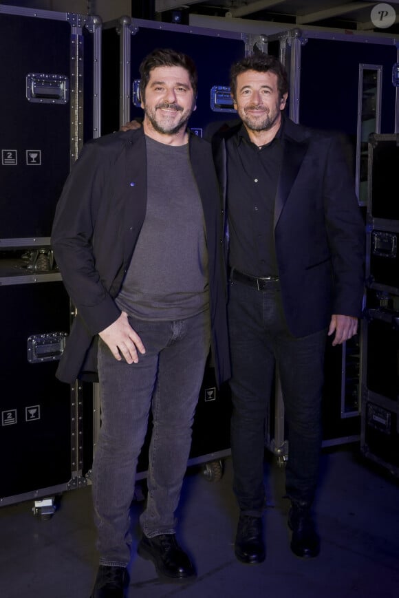 Exclusif - Patrick Fiori, Patrick Bruel - Backstage de l'enregistrement de l'émission de télévision "Le Grand Concert des Régions : Ici c'est Aix en Provence", à l'Arena du Pays d'Aix, présentée par L.Luyat et L.Thilleman, et diffusée le 17 mai sur France 3. Le 30 avril 2024. © Bruno Bebert-Jack Tribeca / Bestimage