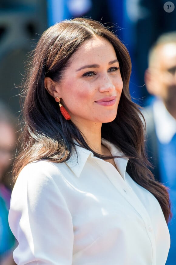 Le prince Harry, duc de Sussex, et Meghan Markle, duchesse de Sussex, visite l'association "Yes" (Youth Employment Service) qui oeuvre pour résoudre le problème du chômage des jeunes en Afrique du Sud. Johannesburg, le 2 octobre 2019. 