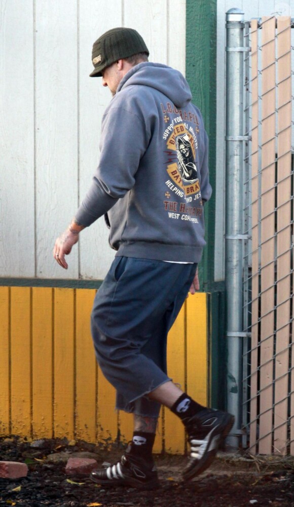 Jesse James vient chercher sa fille Sunny à l'école à Los Angeles le 19 mars 2010