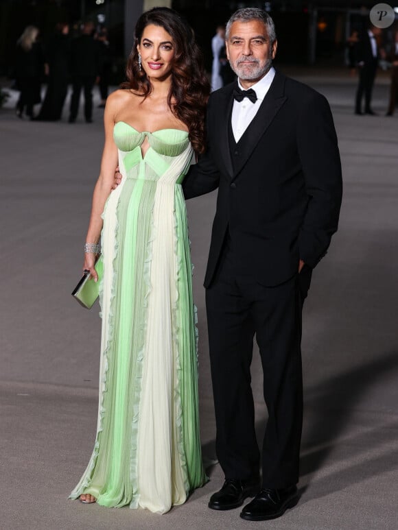 Amal Alamuddin Clooney, George Clooney au photocall du "2nd Annual Academy Museum Gala" à Los Angeles, le 15 octobre 2022. 
