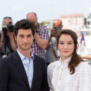 Jérémie Elkaïm, Anaïs Demoustier - Photocall du film "Marguerite & Julien" lors du 68ème festival international du film de Cannes. Le 19 mai 2015. 