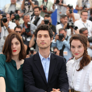 Valérie Donzelli, Jérémie Elkaïm (montre Jaeger-LeCoultre), Anaïs Demoustier - Photocall du film "Marguerite & Julien" lors du 68ème festival international du film de Cannes le 19 mai 2015. 