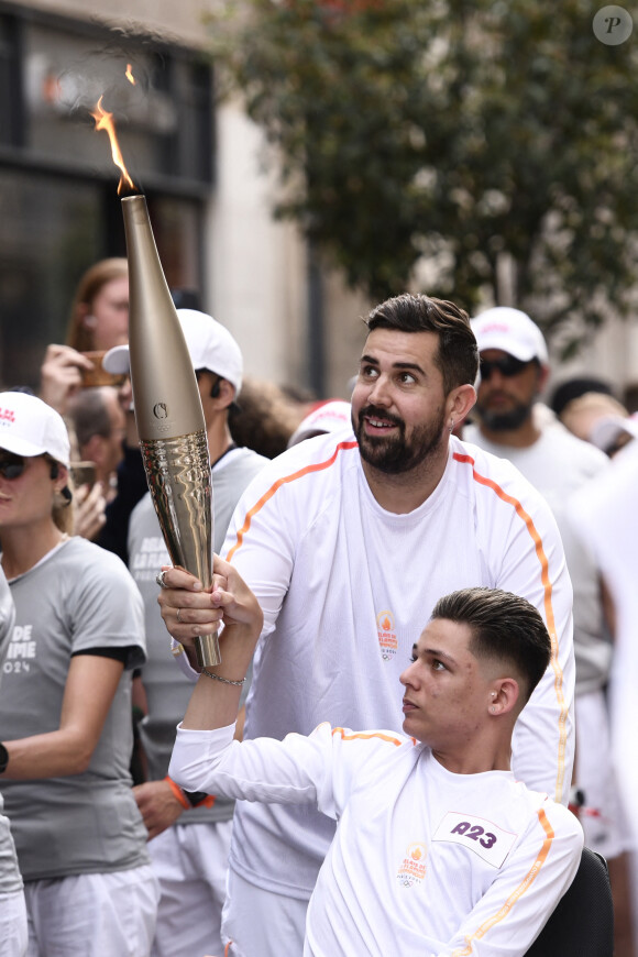 Relai de la Flamme Olympique à Montpellier pour les Jeux Olympiques de Paris 2024, le 13 mai 2024.