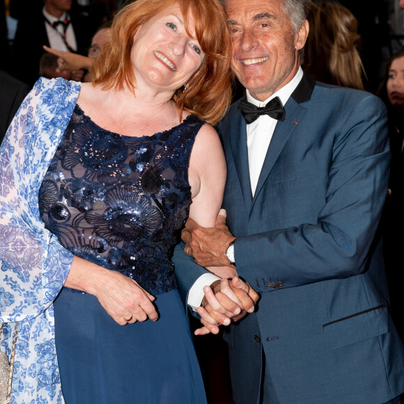 Muriel Mayette-Holtz et son mari Gérard Holtz - Montée des marches du film " Mascarade " lors du 75ème Festival International du Film de Cannes. Le 27 mai 2022 © Cyril Moreau / Bestimage 