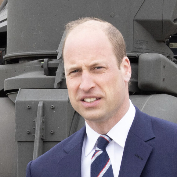 Le roi d'Angleterre remet officiellement le rôle de colonel en chef de l'Army Air Corps au prince William, prince de Galles à la base militaire Army Aviation Center de Middle Wallop, Hampshire, Royaume Uni, le 13 mai 2024. © GoffPhotos/Bestimage 