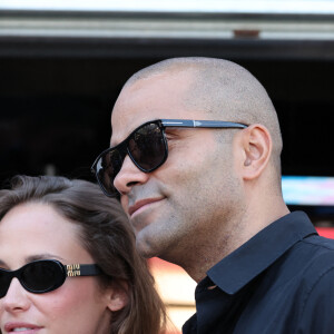 Tony Parker et sa compagne Agathe Teyssier lors des qualifications du 81ème Grand Prix de Formule 1 (F1) de Monaco, le 25 mai 2024. © Claudia Albuquerque/Bestimage