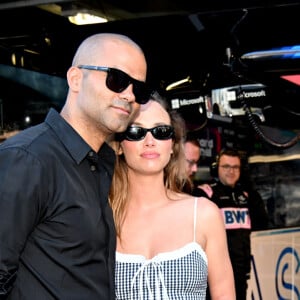 Tony Parker et sa compagne Agathe Teyssier durant la journée des qualifications du 81ème Grand Prix de Formule 1 de Monaco, le 25 mai 2024. © Bruno Bebert/Bestimage