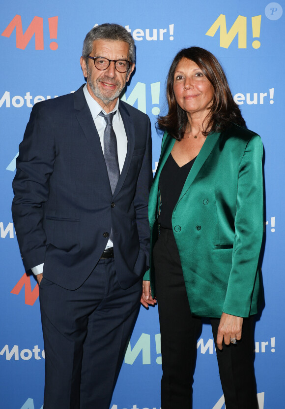 Michel Cymes avec sa femme Nathalie - Dîner de Gala Moteur! à la Bibliothèque Nationale de France (BNF) à Paris le 25 mars 2024 © Guirec Coadic / Bestimage 