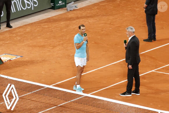 Rafael Nadal s'incline en trois sets face à Alexander Zverev lors des Internationaux de France de tennis de Roland Garros 2024 à Paris le 27 Mai 2024. © Bertrand Rindoff / Bestimage 