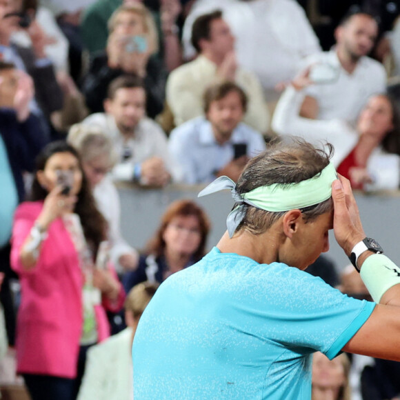 Rafael Nadal s'incline en trois sets face à Alexander Zverev lors des Internationaux de France de tennis de Roland Garros 2024 à Paris le 27 mai 2024. © Jacovides-Moreau/Bestimage 