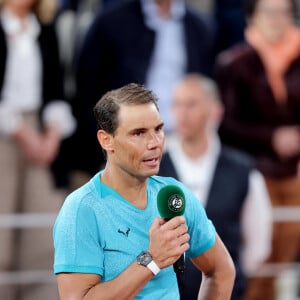 Rafael Nadal s'incline en trois sets face à Alexander Zverev lors des Internationaux de France de tennis de Roland Garros 2024 à Paris le 27 mai 2024. © Jacovides-Moreau/Bestimage 