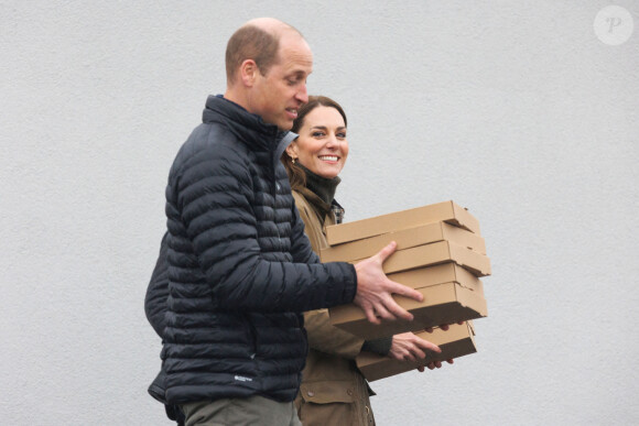 Le prince William et Kate Middleton en visite au club Dowlais Rugby Club. Le 28 avril 2023 © Cover Images via ZUMA Press