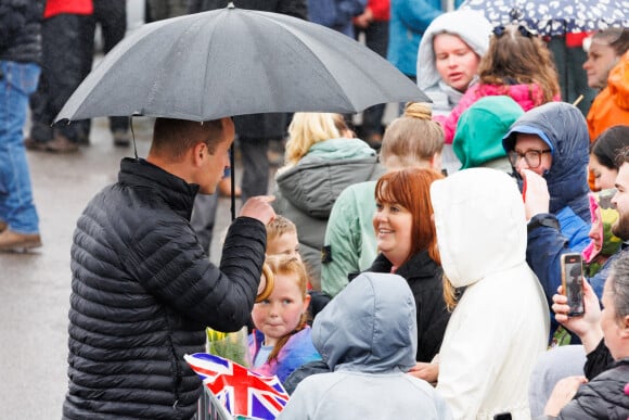 Le prince William et Kate Middleton en visite au club Dowlais Rugby Club. Le 28 avril 2023 © Cover Images via ZUMA Press