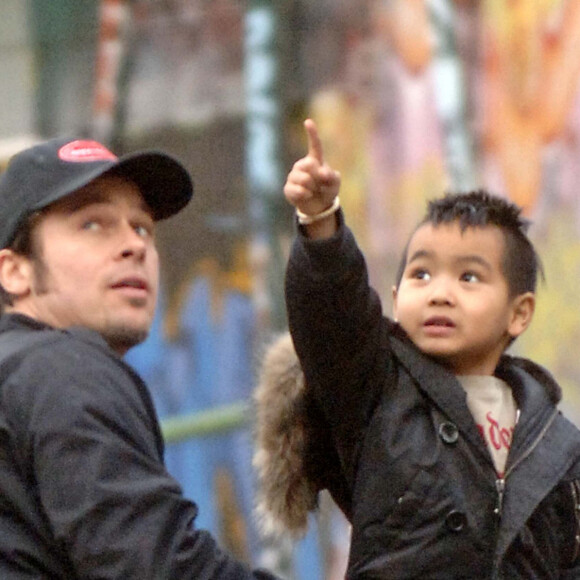 Brad Pitt et Maddox passent un après-midi entre hommes à Paris, le 15 février 2006. Alors qu'Angelina est absente et que Zahara est à la maison avec sa nourrice, le couple se rend dans un champ près de leur appartement pour s'amuser. Ils conduisent des voitures radiocommandées.