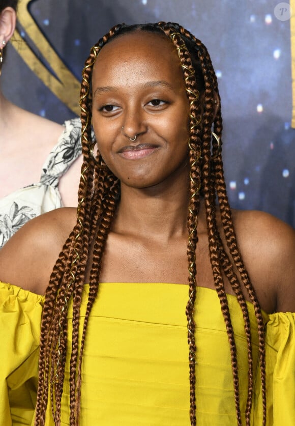 Zahara a elle aussi quitté le foyer. Elle étudie à Atlanta et est une femme très engagée.
Zahara Jolie-Pitt arrive à la projection de gala britannique d'Eternals, au BFI IMAX Waterloo. Londres, Royaume-Uni, 27 octobre 2021. Photo par Doug Peters/Empics/ABACAPRESS.COM