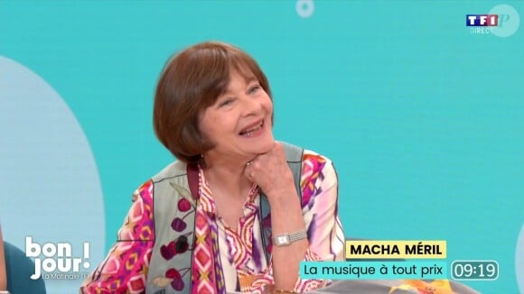 Macha Méril a dévoilé le rôle qu'elle a joué dans son arrivée sur TF1
Macha Méril sur le plateau de "Bonjour !"