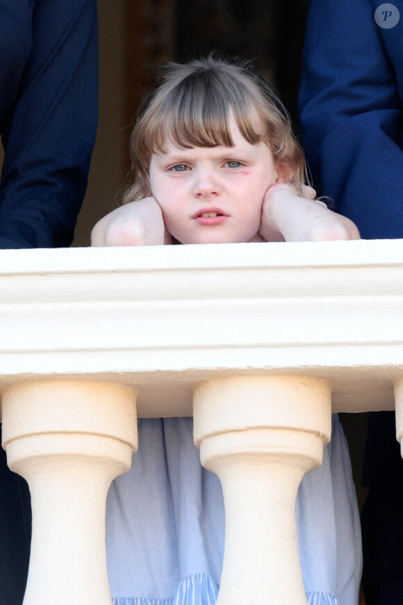 La princesse Gabriella de Monaco durant la procession de la Fête Dieu sur la place du Palais, le 16 juin 2022. © Claudia Albuquerque / Bestimage 