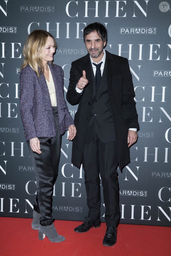 Vanessa Paradis et son compagnon Samuel Benchetrit (réalisateur) - Avant-première du film "Chien" au cinéma MK2 Bibliothèque à Paris, France, le 5 mars 2018. © Olivier Borde/Bestimage 