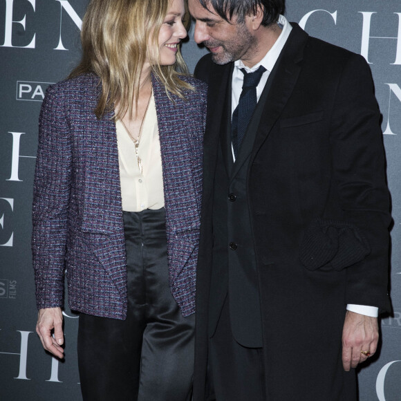 Vanessa Paradis et son compagnon Samuel Benchetrit (réalisateur) - Avant-première du film "Chien" au cinéma MK2 Bibliothèque à Paris, France, le 5 mars 2018. © Olivier Borde/Bestimage 