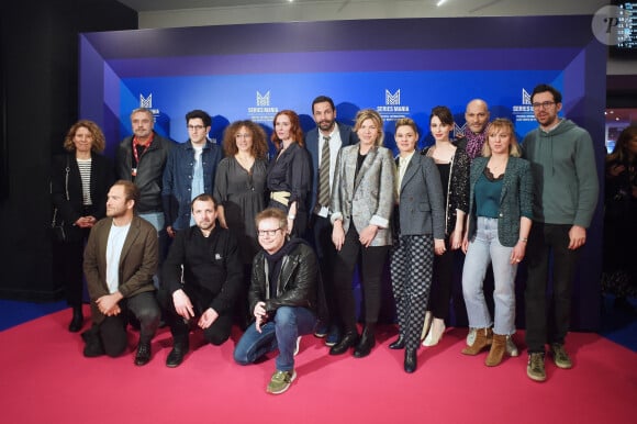 Marie Denarnaud, Audrey Fleurot, Mehdi Nebbou, Cypriane Gardin, Berangere McNeese et des invités assistant à l'avant-première "HPI" lors du Festival Series Mania 2023, le 18 mars 2023 à Lille. Franck Castel/ABACAPRESS.COM