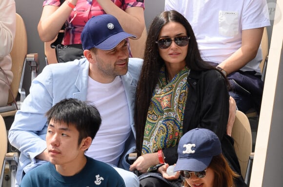 Demi Moore et Daniel Humm dans la tribune de Roland Garros 2022 le 5 juin 2022 à Paris, France. Photo par Laurent Zabulon/ABACAPRESS.COM