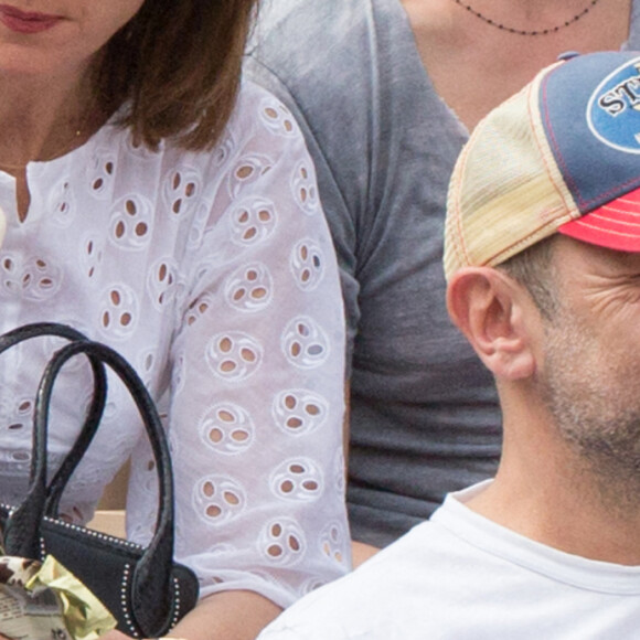 Gilles Lellouche et Alizee Guinochet dans les tribunes lors des Internationaux de France de tennis à Roland-Garros le 09 juin 2019 à Paris, France. Photo par Nasser Berzane/ABACAPRESS.COM