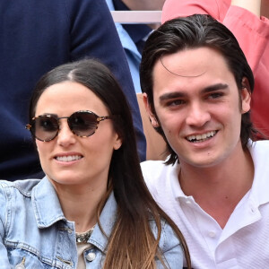 Alain-Fabien Delon et Capucine Anav assistent aux Internationaux de France de tennis 2019 - cinquième jour à Roland Garros, le 30 mai 2019 à Paris, en France. Photo par Laurent Zabulon/ABACAPRESS.COM